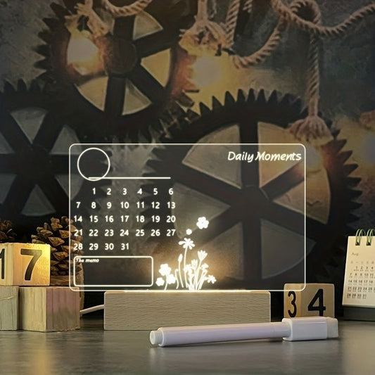 LAMPARA  CREATIVA TABLERO LED DE NOTAS